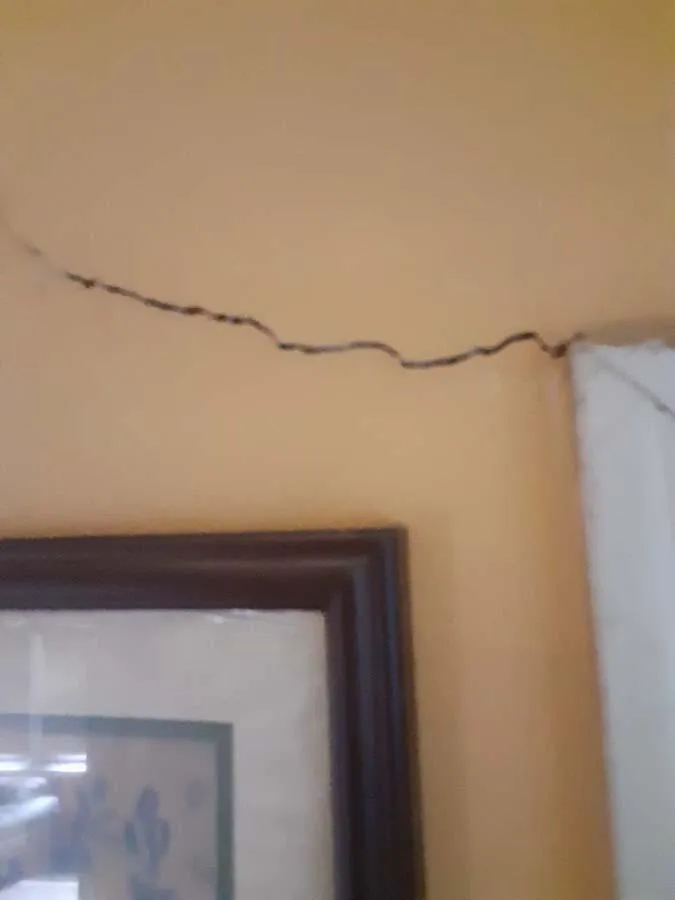 Crack in interior wall